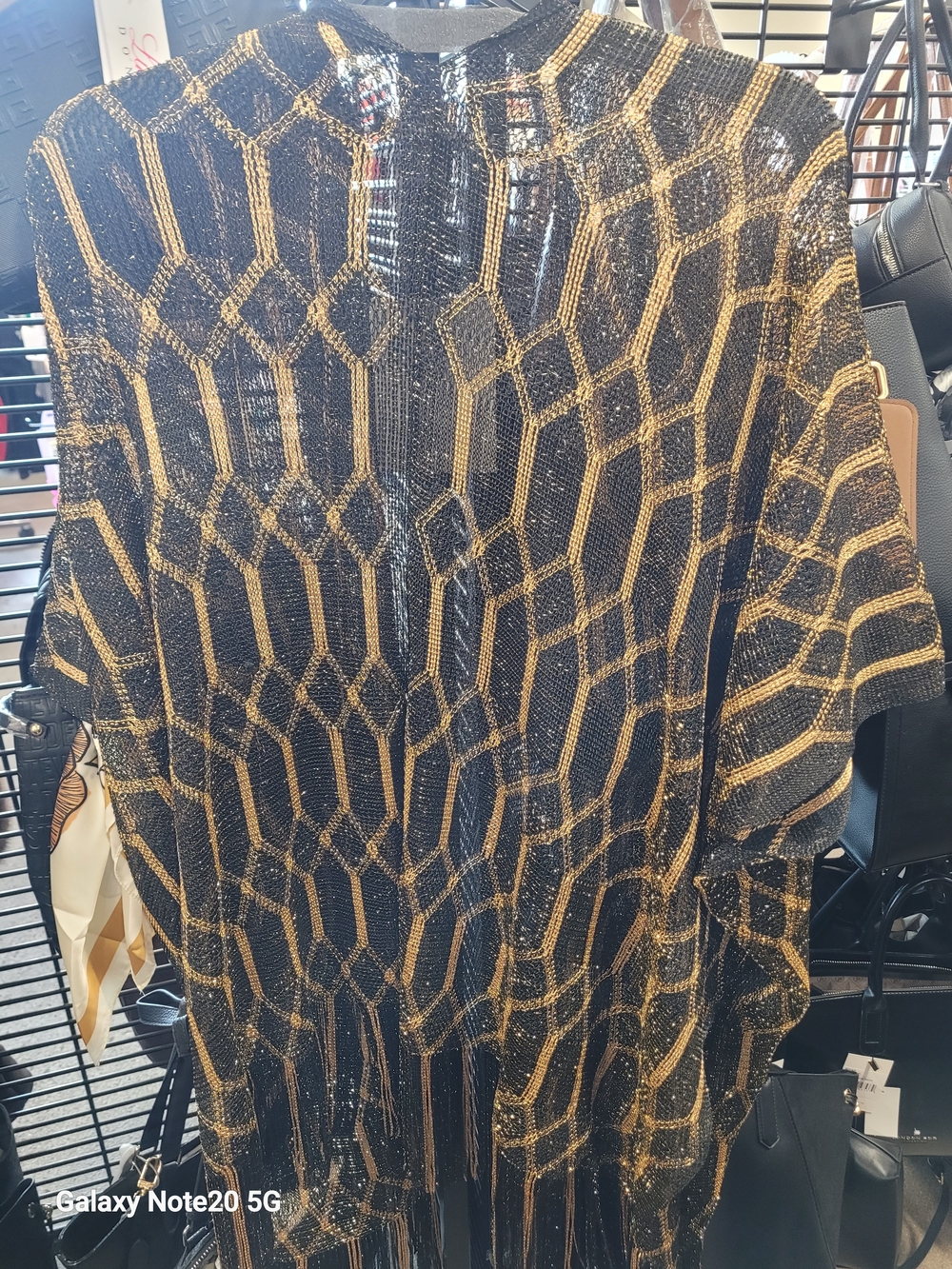 Black & Gold Metallic Ruana - Picture 2 of 2
